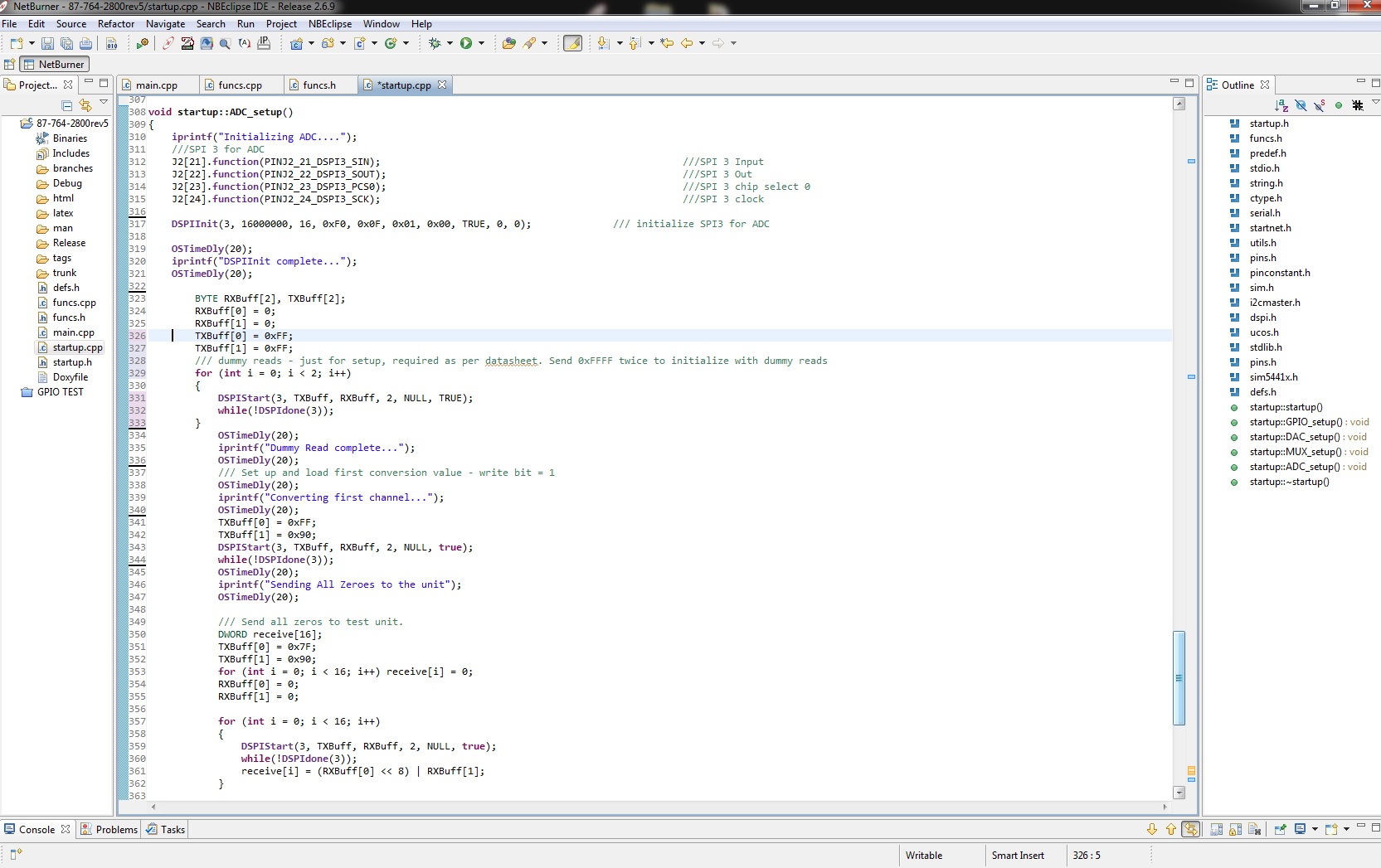 This is the init function for the ADC.