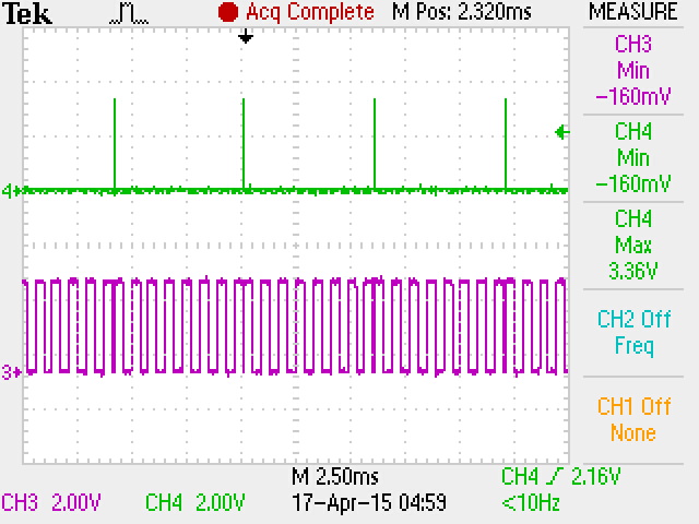 1000hz 8 bit transfer size No DMA
