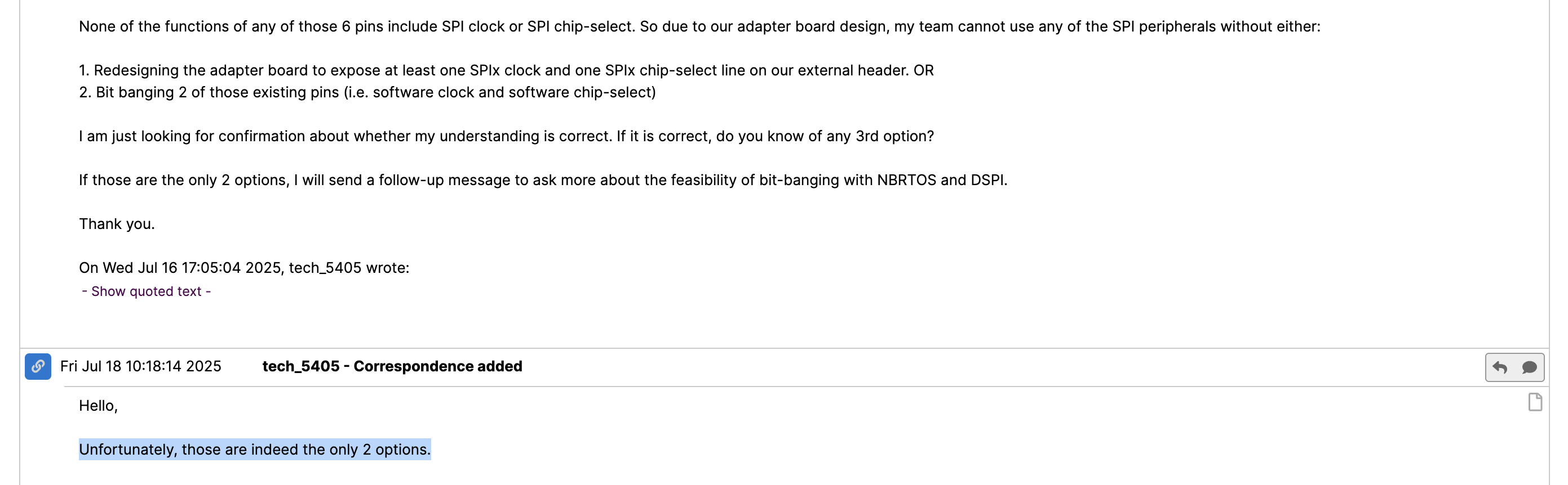 Bit-banging is the only firmware-based solution